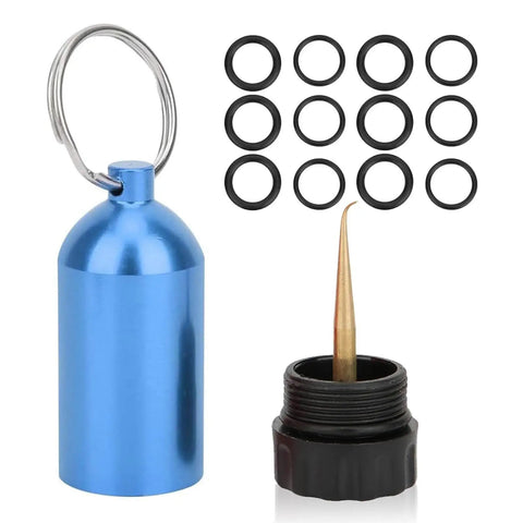 Aluminum Alloy Scuba Diving Cylinder With 12 Seal Rings Kit for Small Scuba Tanks Valve Seals Easy To Use Portable Accessory