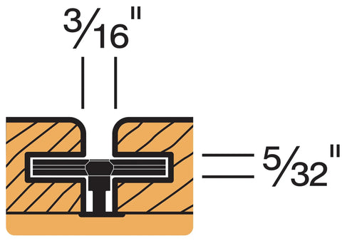 Diagram of deck fastening gap using Premium Hidden Deck Fastening System With 2 1/4 Inch Type 316 Stainless Deck Screws Pack Of 175.