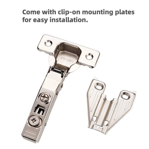 50 Pack Full Overlay Soft Close Cabinet Hinges For Kitchen Cabinets With 105 Degree Face Frame Concealed Hinges 3 Way Adjustable