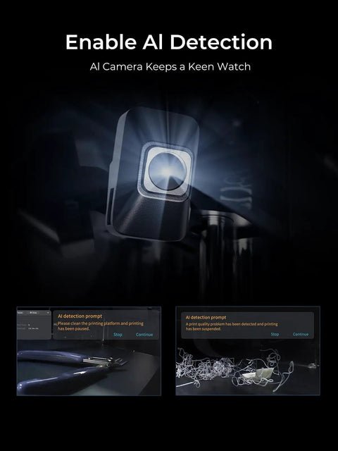 K1 AI Camera for 3D Printer 1080P HD Live Viewing AI Detection Time Lapse Filming Real Time Monitoring Pop Up Notifications Pro Grade
