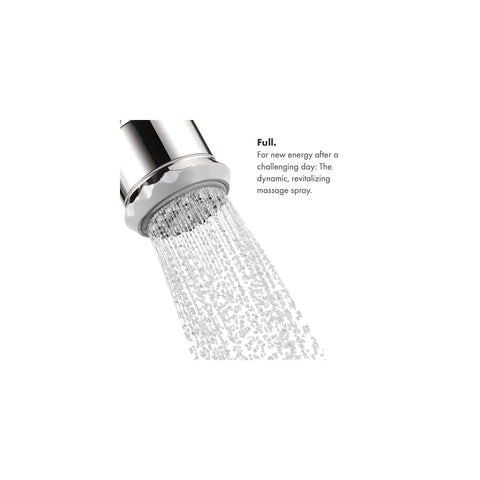 Showerhead With Three Spray Modes And Pulsating Massage Soft Spray Quick Clean In Chrome for a spa like shower experience