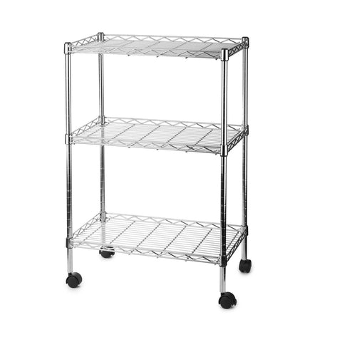 Metal shelving unit with 2 Inch Nylon Swivel Caster Wheels With M10 Threaded Stem 15mm Thread Length Twin Wheel Design 38lb Capacity