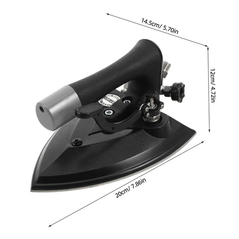 Industrial Grade Steam Iron With Precision Temperature Control For Bulk Loads And Dry Cleaning Factories, Metal Body, Fast Heat, Heavy Duty Performance, Pressing Table Ready, Built For Repeated Commercial Use. black metal steam iron, 20cm
