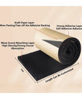 Badass 7Cm Thick Acoustic Foam Panels Self Adhesive Egg Crate Sound Deadening Tiles for studios, 1m length with strong adhesive.