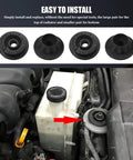 4 Piece Car Radiator Mount Bushing Rubber Replacement Set For Altima Murano Pathfinder Quest Rogue installed in engine bay