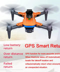 360 Degree Obstacle Avoidance GPS Drone With 4K Camera For Grownups Brushless Quadcopter in flight, showcasing smart return feature