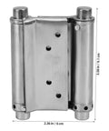 Stainless Steel Beefy Double Spring Self Closing Door Hinges 2 Pack With Automatic Closing Versatile Exterior Door And Fence Hardware