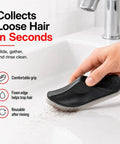 Beard Hair Catcher Sponge For No Mess Sinks And Bathroom Cleanup Mens Grooming Bar Sponge in use catching hair