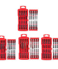 Top Notch 20-Piece Screwdriver Bits Set With Storage Box Featuring Magnetic Drill Bit Holder Kit For Torx Star Hex And Slotted Flat Head Driver Assortment Built To Last Heavy Duty Metal Construction Perfect For Any Handyman Job, red case