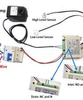 Automatic Water Level Controller For Tanks With Two Non Contact Water Level Sensors, 1 Meter Cable wiring diagram