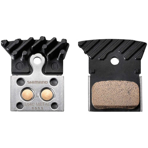 Metallic Disc Brake Pads L04C MF For Mountain Biking With High Performance Metal Compound And Finned Cooling Radiators, One Size