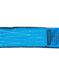 Close-up of blue Heavy Duty Ratchet Straps 2 Inch By 30 Feet 10 Pack With Wire Hooks showing hook and label details.