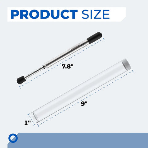 Door Pressure Gauge 0 to 35 Pounds for Hinged Sliding and Folding Doors to Meet ADA Requirements With a Tough Analog Dial and Plastic Protective Tube for Easy Transport, 7.8 in gauge in tube