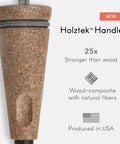 Holztek handle of Survival Fire Starter Pro Ferro Rod With Wood Handle Three Eighths Inch Thick Fire Steel Up To 15,000 Strikes Striker And Lanyard Waterproof Camping Essential For Outdoorsy Folks And Self Reliant Adventurers