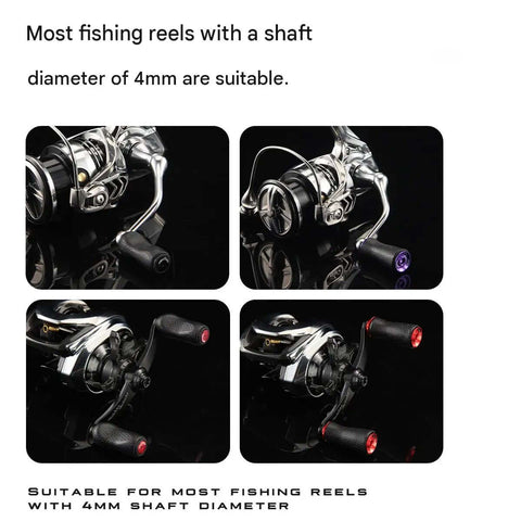 Upgrade Your Fishing Game With These Soft Rubber Handle Knobs For Spinning And Baitcasting Reels Featuring Ultra Light Bearings And Anti Slip Grip For Better Bass And Trout Handling. 4mm reel knob fit