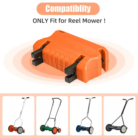 Mower Blade Sharpener Kit For Reel Mowers With Dual Sharpening Slots Bed Knife And Reel Blade Sharpeners Easy Orange Color Pro Grade Quality Compatible With Most Reel Mower Brands