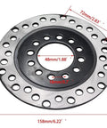 Rear Hydraulic Brake Assembly Kit For Go Karts And ATVs Includes Caliper Master Cylinder Pads And 158mm Disc Rotor Fits Golf Carts