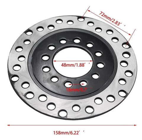 Rear Hydraulic Brake Assembly Kit For Go Karts And ATVs Includes Caliper Master Cylinder Pads And 158mm Disc Rotor Fits Golf Carts