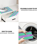 Purple Green Wood Grain Print Microfiber Dish Drying Mat for Kitchen Counter super absorbent and machine washable 16 by 18 inches