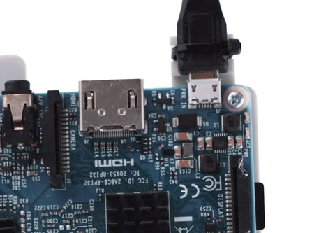 Solid Grip Din Rail Mount For Raspberry Pi Featuring Killer Cooling And Innovative Micro Usb Strain Relief For Hassle Free 35 Mm Rack Installation And Sweet Labs - close-up of Raspberry Pi board with HDMI and USB ports.