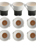 UWYTGF 9 Pack Retrofit Led Recessed Lighting 3.2 Inch,Selectable 3000K/4000K/6000K with baffle trim and can lights.