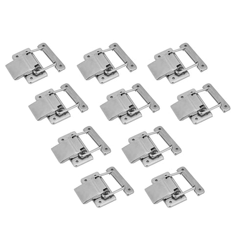 Stainless Steel Hasp Latch With Spring Loaded Toggle Lock for boxes cabinets storage cases replacement hardware metal case latch