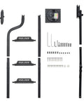 45 Inch Foldable Tailgate Ladder With Grab Handle For Pickup Trucks, Heavy Duty Step Up Access, Fits Ford F Series, Ram 2500, Silverado And More, 600 LB Capacity, Easy Install parts and hardware laid out