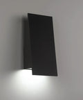 Slant 11in LED Indoor Outdoor Wall Light Black Finish 3000K Warm White 180 Degree Rotatable Mounting