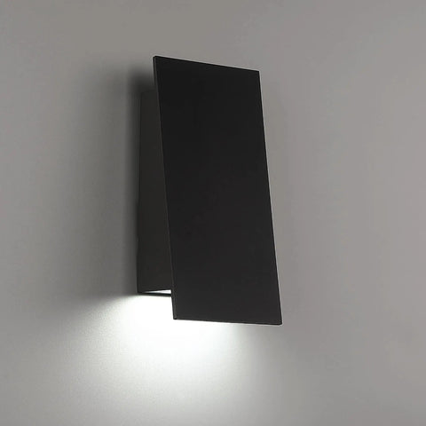Slant 11in LED Indoor Outdoor Wall Light Black Finish 3000K Warm White 180 Degree Rotatable Mounting