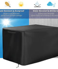 Top Shelf Waterproof Oxford Cloth Thickness Planer Dust Cover For 25 Inch Woodworking Tools in black, protecting tools from dust and moisture.