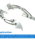 Universal Large Hidden Hinges For Deck Lids Rumble Seat Trunk Lids Car Hoods And Truck Bed Tonneau Covers No Internal Spring Pair