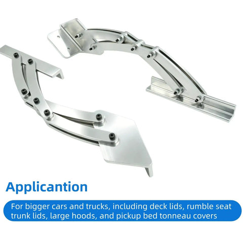 Universal Large Hidden Hinges For Deck Lids Rumble Seat Trunk Lids Car Hoods And Truck Bed Tonneau Covers No Internal Spring Pair