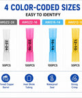 Heavy Duty Heat Shrink Butt Connectors Waterproof Marine Grade Wire Connector Kit No Sweat Dual Wall Sealed Crimp Terminals Road Ready For Autos And Boats 300 Piece Set including color-coded sizes for easy identification.
