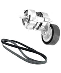 Premium Heavy Duty Belt Tensioner Compatible For BMW Main Drive Crankshaft Pulley Kit 11287524267 11281440378 11287631810 74Mm Idler Direct bolt fit, belt and pulley