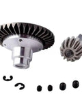 SCX10 1/10 CNC Diff Main Bevel Gear Set 38T 13T for RC Rock Crawler Truck Upgrade Parts Steel Heat Treated Precision Machined for Durable Beefed-Up Torque Transfer AX30395 Built To Last, gears and clips