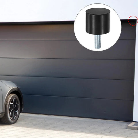 8 Pack Rubber Mounts For Vibration Damping Heavy Duty 30mm Diameter By 25mm Height Cylindrical Isolators With M8 By 23mm Studs For Air Compressors Cars Pumps Boats Motors Fitness Equipment And Garage Gear, black rubber stud mount on car