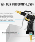 Pro Grade Air Blow Gun Set With Brass Adjustable Nozzle and durable sealed valve