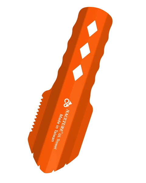 Backpacking Trowel Aluminum Shovel With Longer Handle For Ultralight Hiking And Camping, Durable Rust Resistant Multitool, Orange