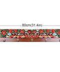 Handcrafted Wooden Wall Mounted Coat Rack Hook Multi Purpose Storage For Entryway Mudroom Bedroom with floral design, 80cm length.