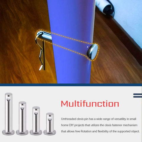 Stainless Steel Clevis Pins Kit 44Pcs 12 Sizes 304 Grade Assortment Go-To For M3 M4 M5 Fasteners Link And Hinge Pins installed.