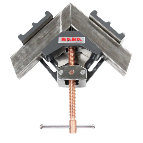Beefy 4 Inch Jaw Angle Clamp Heavy Duty Right 90 Degree Welding Vice For Woodworking Metalworking Corner Miters And Photo Framing Cast Iron Construction AC-100