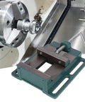 Fabater 5 Inch Cast Iron Machine Vise Heavy Duty Jaw Milling Clamp For Drill Press Stable Ground Bottom secure Workpiece Tool on workbench.