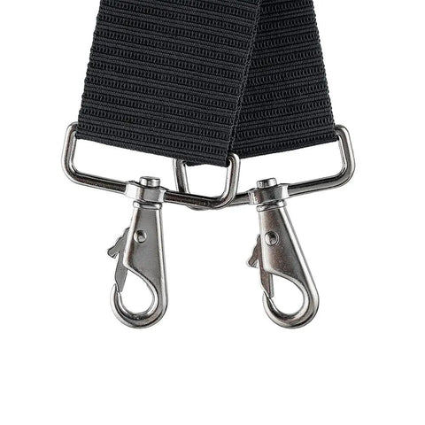 Close-up of suspenders from Three Bag Tool Bag Set With Suspenders In Royal Blue Heavy Duty 1680D Poly LoadBear Stretch Suspension For Comfort