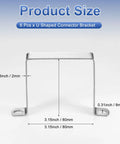 U Shaped Connector Bracket 6 Pack Heavy Duty 80x80mm 304 Stainless Steel Square Pipe Clamp For Door Rails Strut Channel Fixing Pipe Strap Clamp For Rectangular Tubes And Industrial Projects, 80mm size