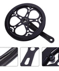 52T 170mm Crank Arm For Single Speed Road Bike Fixie Replacement Crankset With Durable Iron Construction High Performance Chainring