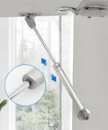Two Pack 270mm Gas Spring Door Hinge For Cabinets And Wardrobes, 100N Soft Close Lift Support Rod installed in cabinet.