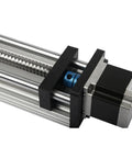 Smooth As Silk SFU1605 Linear Guide Rail System With 200mm Travel And 57 Stepper Motor Quiet High Precision Linear Motion Slider For DIY CNC And Automation Chrome Plated Rails For Long Life And Easy Self Alignment, close-up