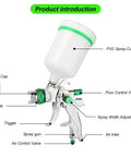 HVLP Gravity Feed Spray Gun Kit With 1.4mm 1.7mm 2.0mm And 2.5mm Nozzles 600ml Cup For Cars Walls Furniture And Home Improvement Smooth Even Spray