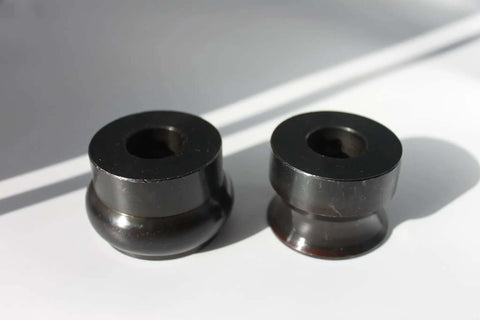 Three Quarter Inch Round Bead Roll Die Set For Bead Rollers With 22mm Shafts, Heavy Duty Heat Treated Tool Steel, Black Finish