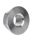 Close-up view of a single titanium hex flange nut from Six Pack Titanium DIN 6923 Hex Flange Nuts Set M5 M6 M8 M10 M12 M14 Grade 5 Rustproof Fasteners